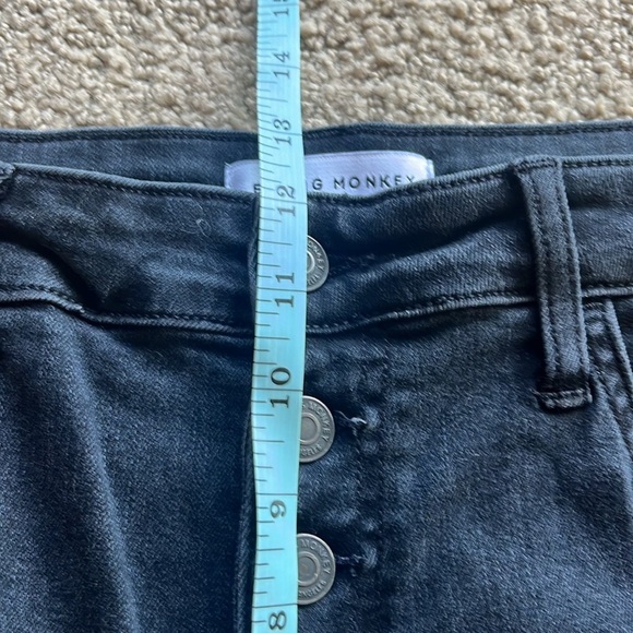 Flying Monkey Black Button Fly Ripped Skinny Jeans - Picture 9 of 10